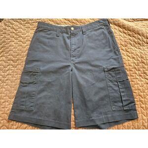 Dickies Men's Navy Cargo Shorts, Zippered Side Pockets, RN20697, Size 34